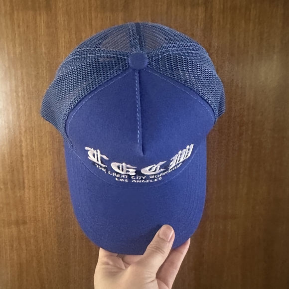 Amiri blue hat with spray print - Picture 4 of 6